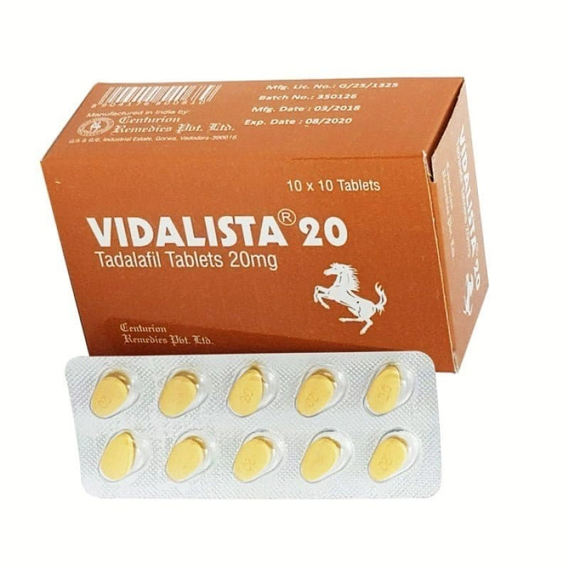 Tadalafil 20mg 100 Tabletas Vidalista 20