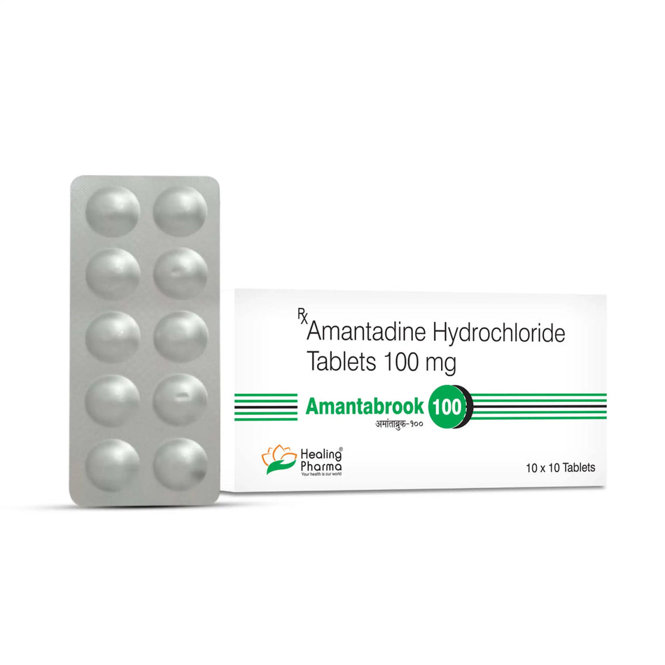Amantadina 100mg 100 Tabletas Amantabrook 100