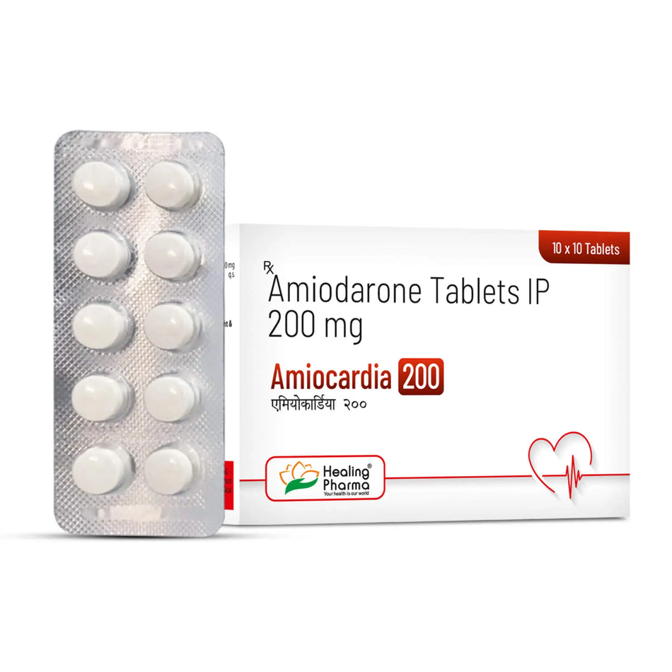 Amiodarona 200mg 100 Tabletas Amiocardia 200
