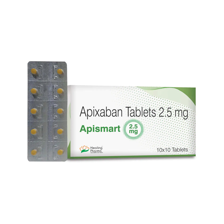 Apixaban 2.5mg 100 Tabletas Apismart 2.5