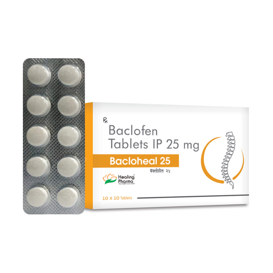 Baclofeno 25mg 100 Tabletas Bacloheal 25