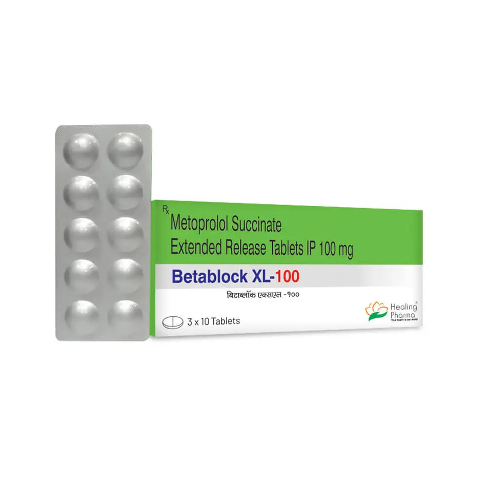 Metoprolol 100mg 30 Tabletas Liberacion Prolongada