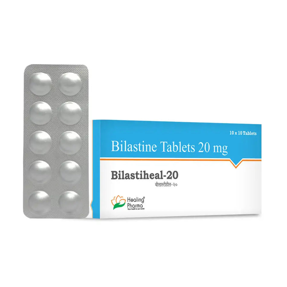 Bilastina 20mg 100 Tabletas Bilastiheal 20