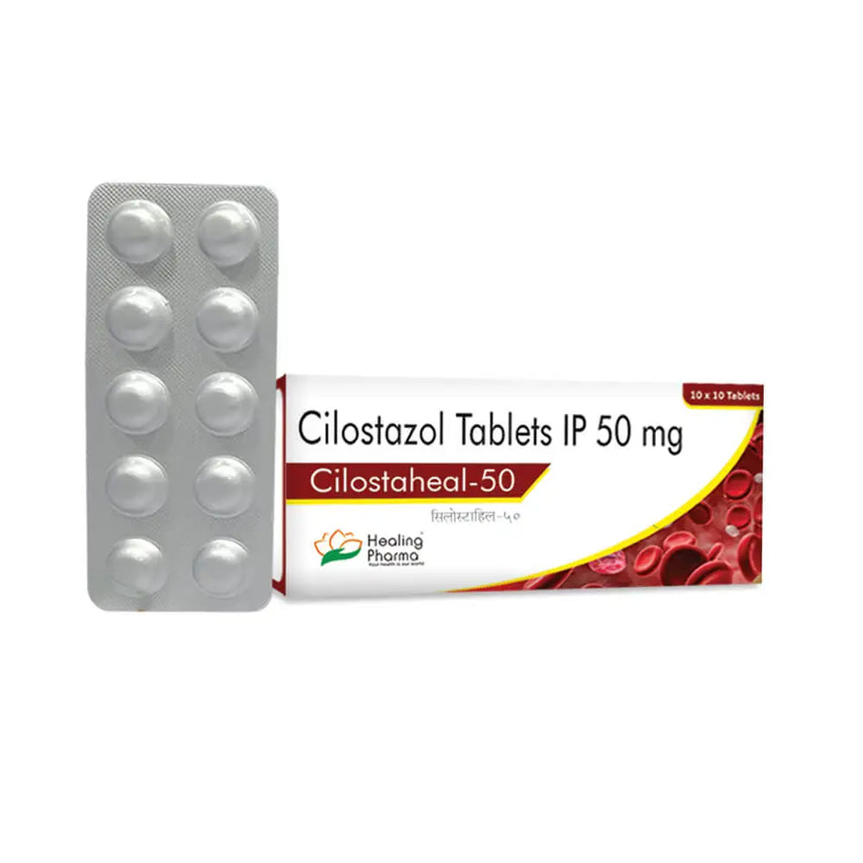 Cilostazol 50mg 100 Tabletas Cilostaheal 50