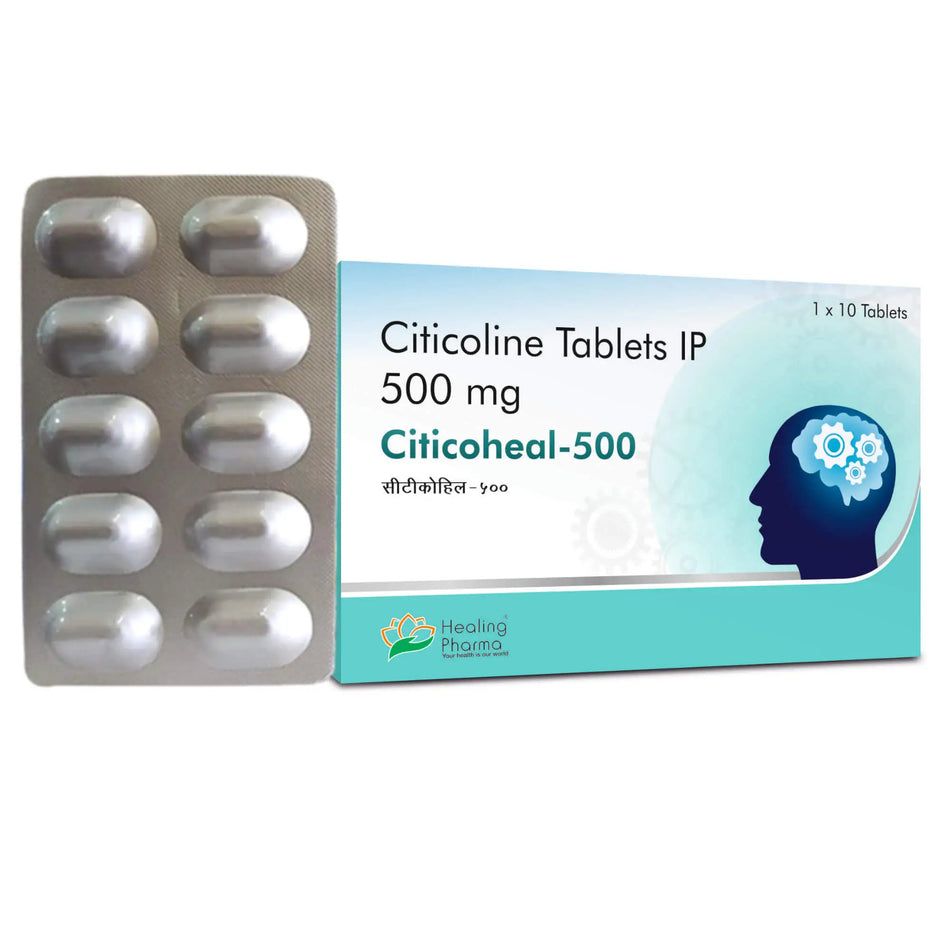 Citicolina 500mg 10 Tabletas Citicoheal 500