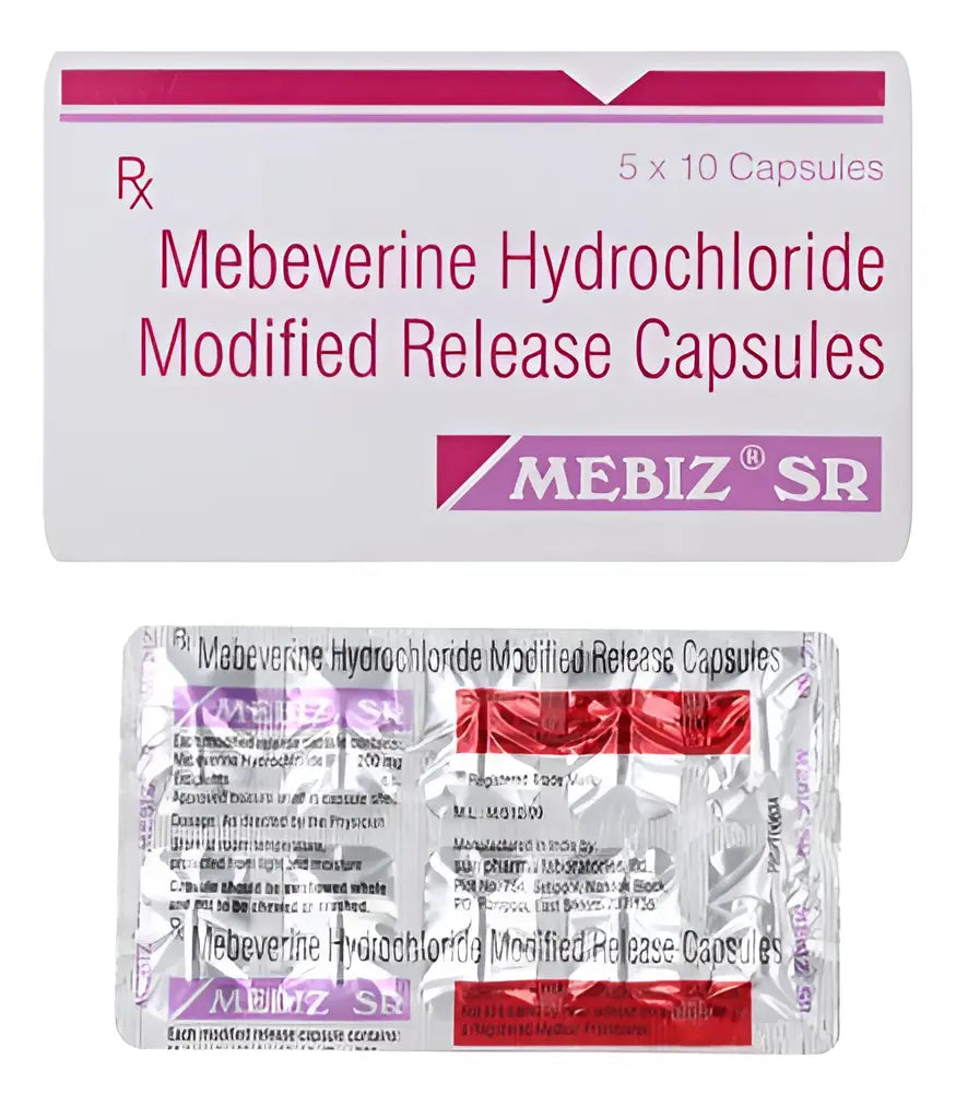 Mebeverina 200mg 50 Capsulas de Liberacion Modificada