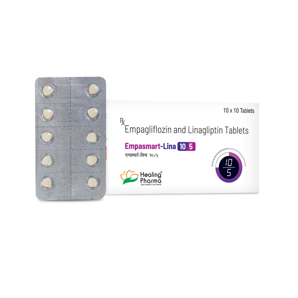 Empagliflozina 10mg + Linagliptina 5mg 100 Tabletas Empasmart-Lina 10/5