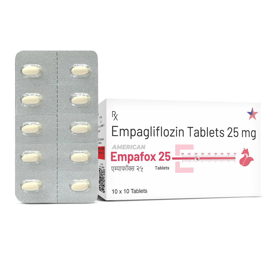 Empagliflozina 25mg 100 Tabletas Empafox 25