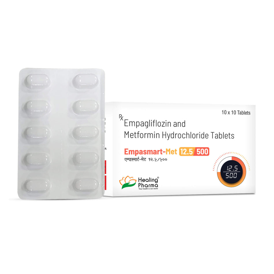 Empagliflozina 12.5mg + Metformina 500mg 100 Tabletas Empasmart-Met 12.5/500