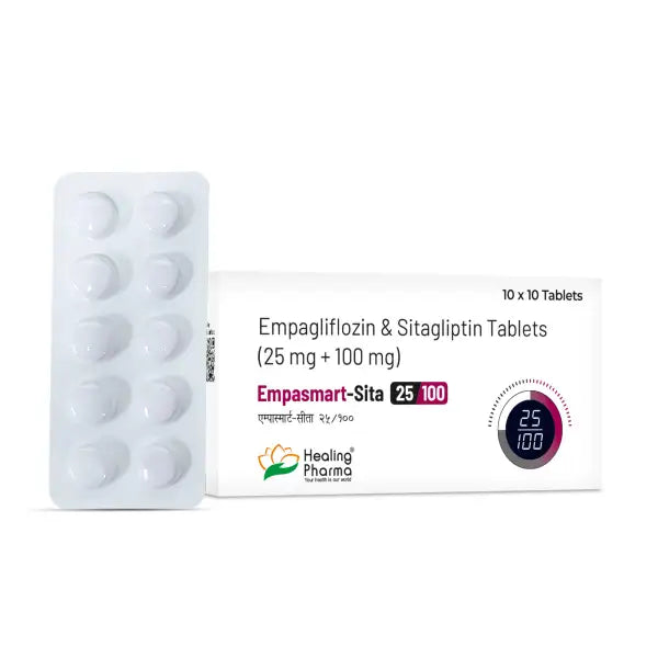 Empagliflozina 25mg + Sitagliptina 100mg 100 Tabletas Empasmart-Sita 25/100