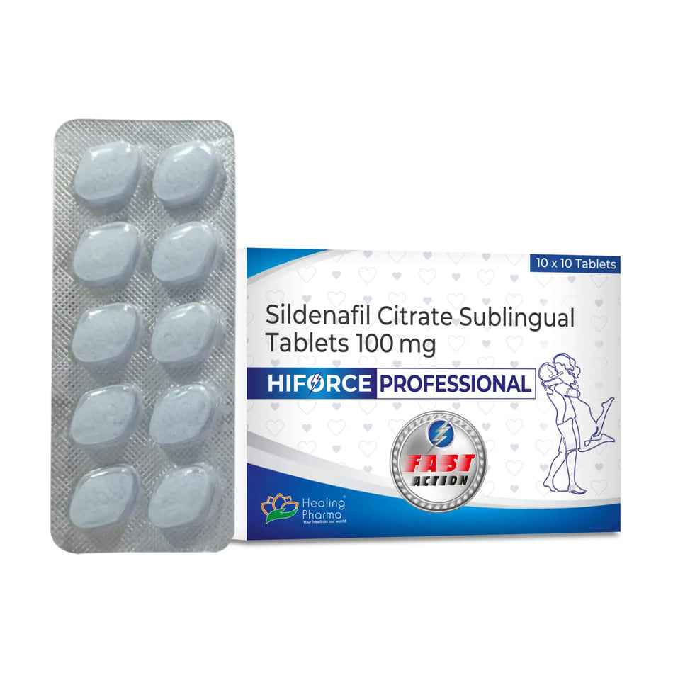 Sildenafil 100mg 100 Tabletas Sublinguales Hiforce Professional