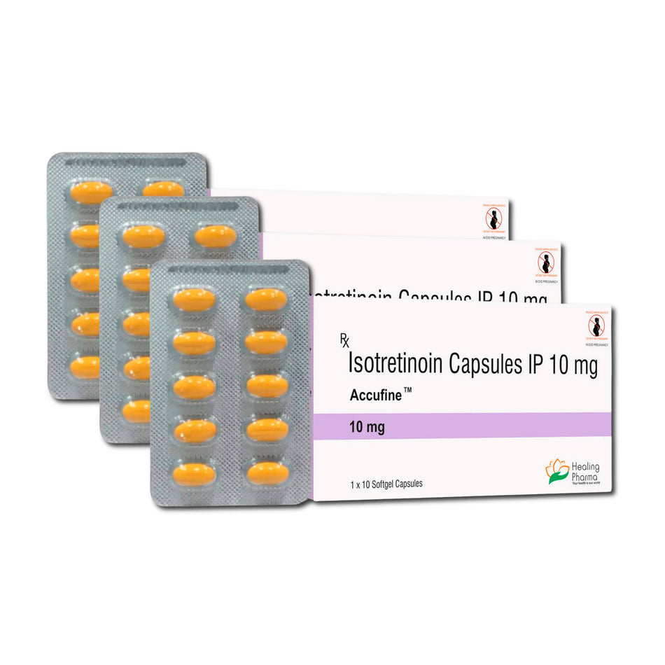 Isotretinoina 10mg 30 Capsulas Blandas Accufine 10