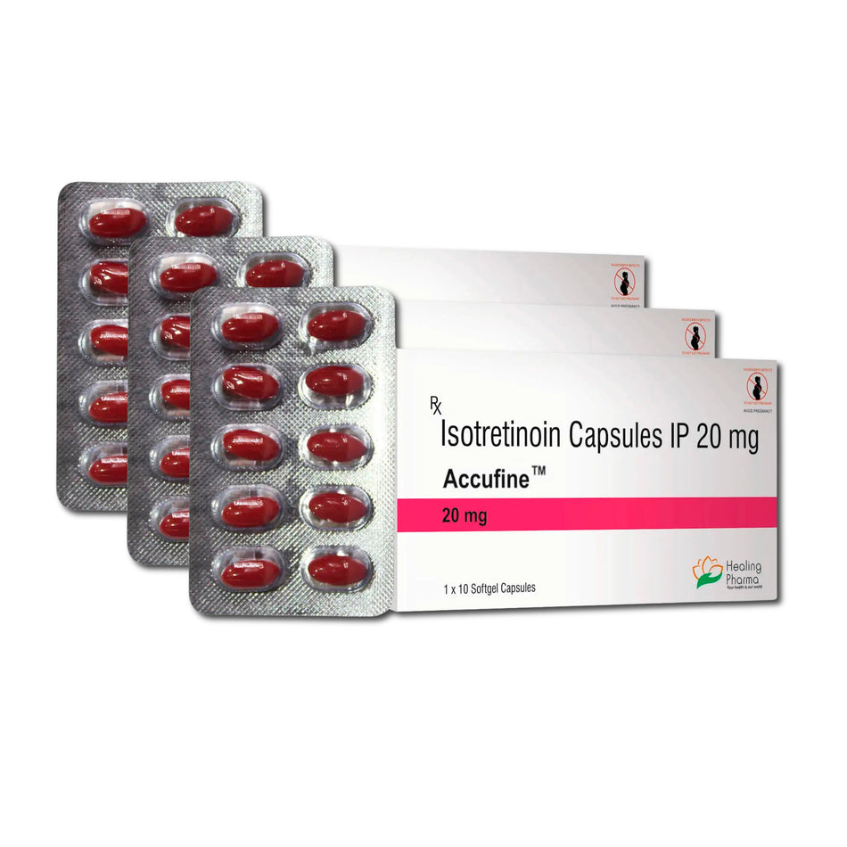 Isotretinoina 20mg 30 Capsulas Blandas Accufine 20
