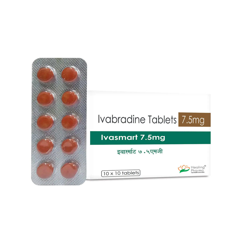 Ivabradina 7.5mg 100 Tabletas Ivasmart 7.5