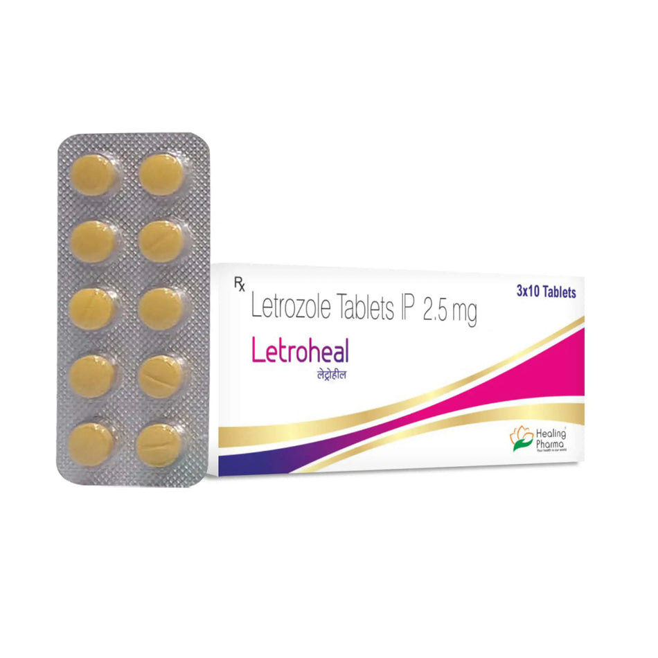 Letrozol 2.5mg 30 Tabletas Letroheal 2.5