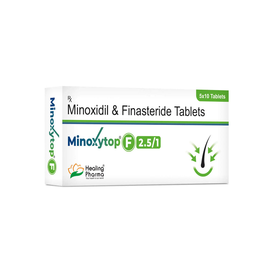 Minoxidil 2.5mg + Finasterida 1mg 50 Tabletas Minoxytop 2.5F