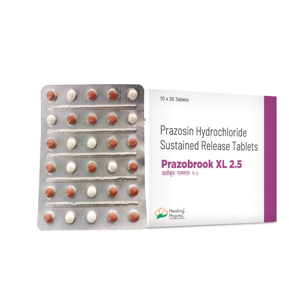 Prazosina 2.5mg 300 Tabletas Prazobrook XL 2.5