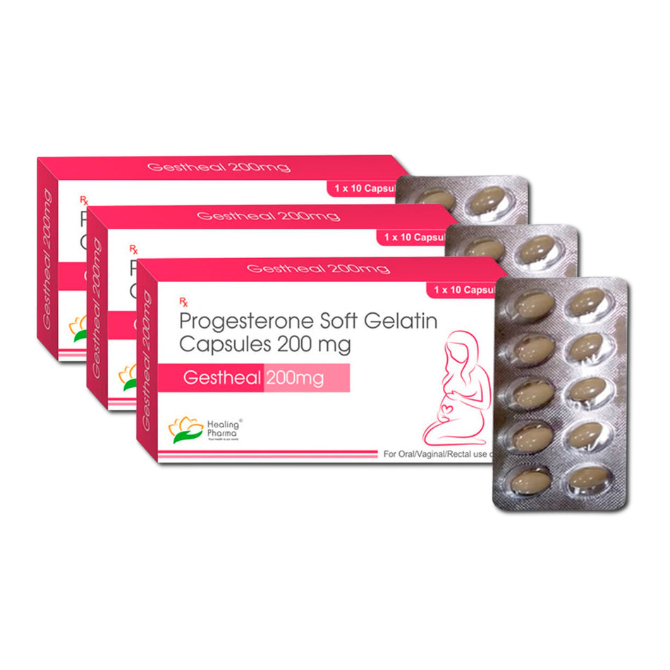 Progesterona 200mg 30 Capsulas Blandas Softgel Gestheal 200
