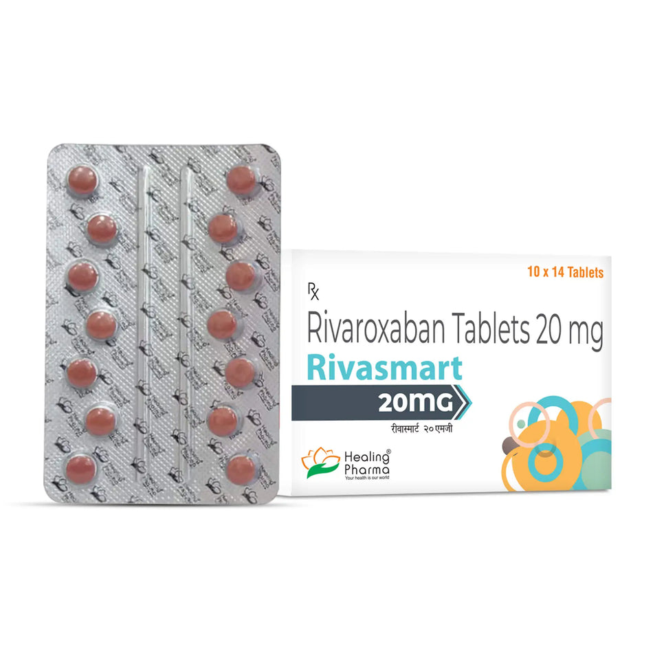 Rivaroxaban 20mg 140 Tabletas Rivasmart 20
