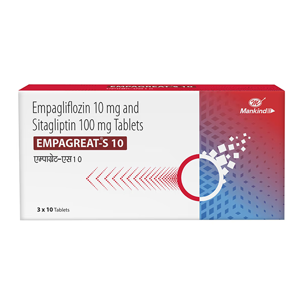 Empagliflozina 10mg + Sitagliptina 100mg 30 Tabletas Empagreat S 10