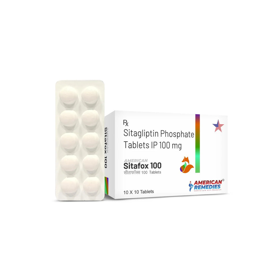 Sitagliptina 100mg 100 Tabletas Sitafox 100