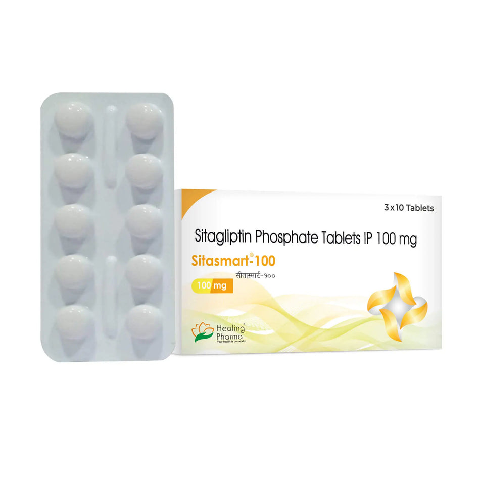 Sitagliptina 100mg 30 Tabletas Sitasmart 100