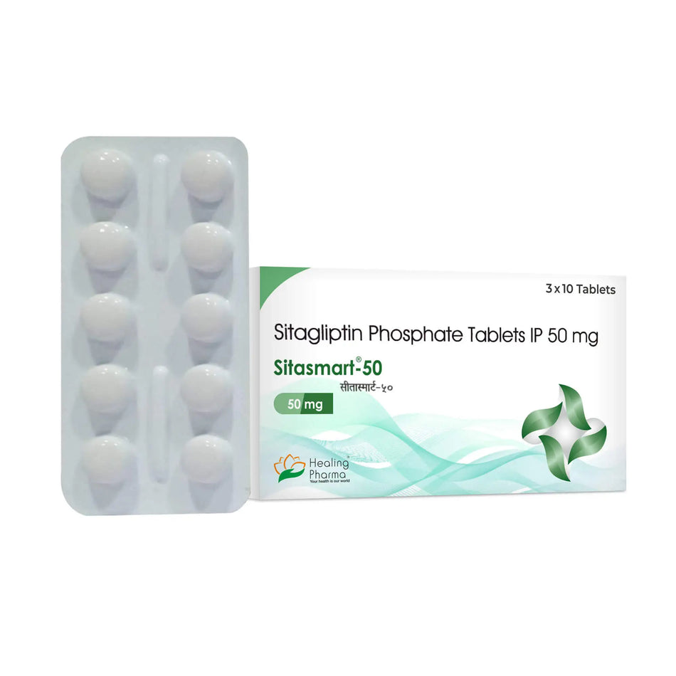 Sitagliptina 50mg 30 Tabletas Sitasmart 50
