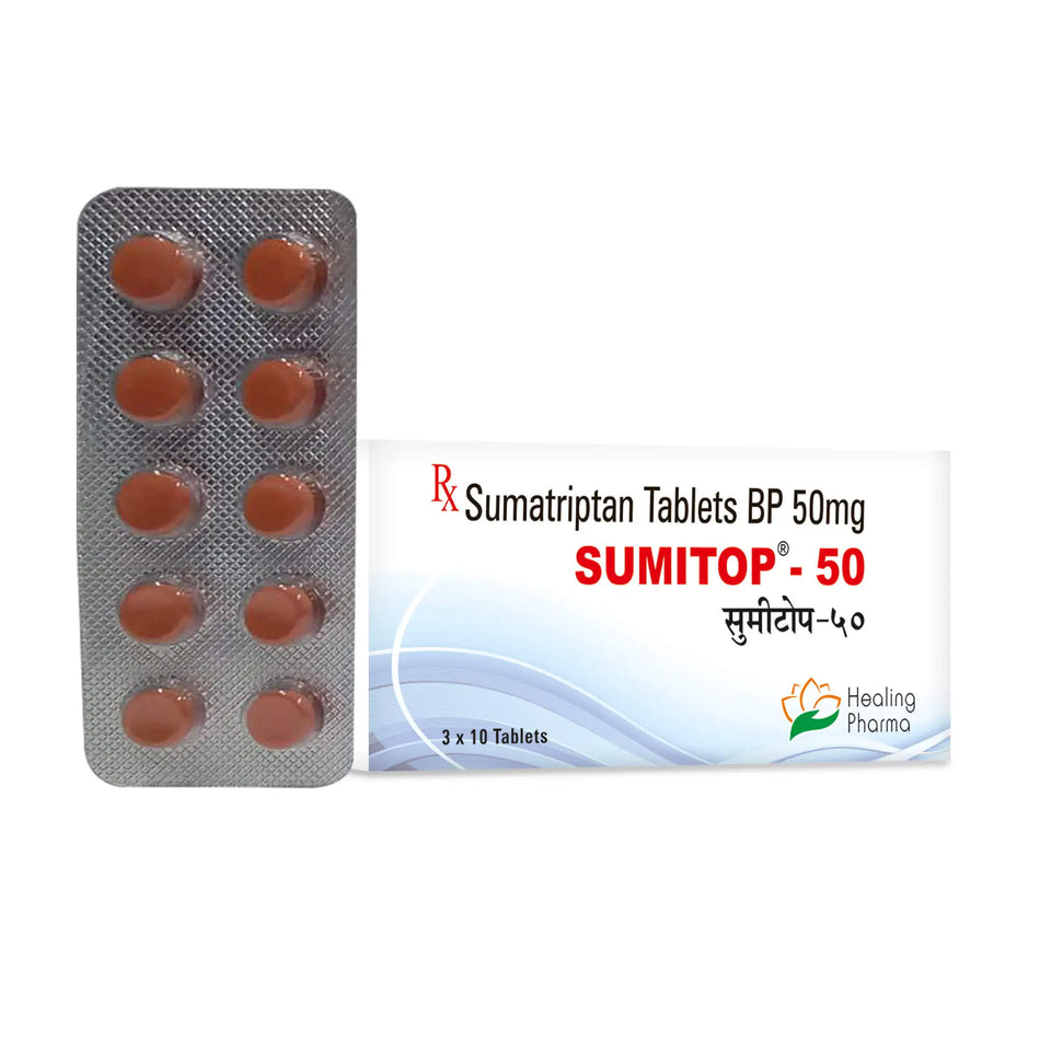 Sumatriptan 50mg 30 Tabletas Sumitop 50