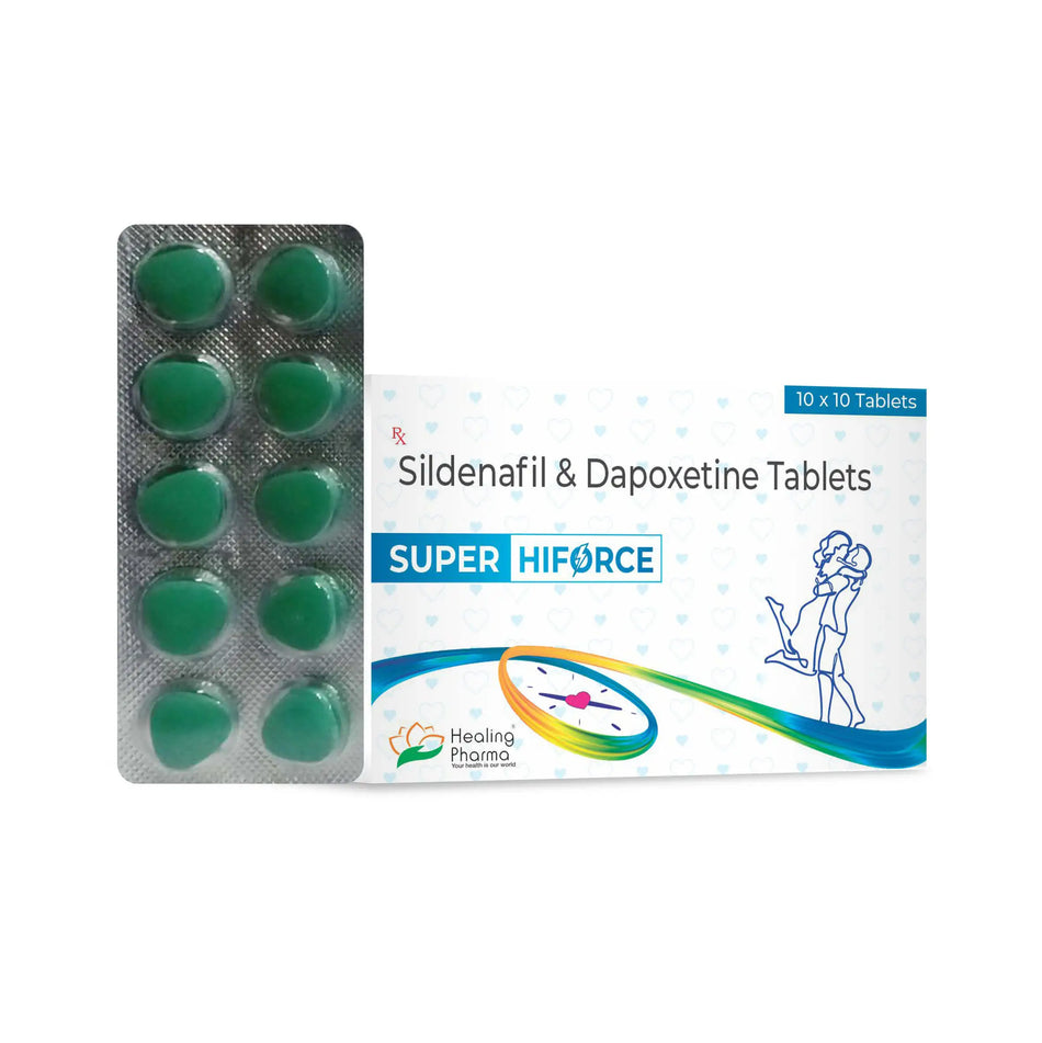 Sildenafil 100mg + Dapoxetina 60mg 100 Tabletas Super HiForce