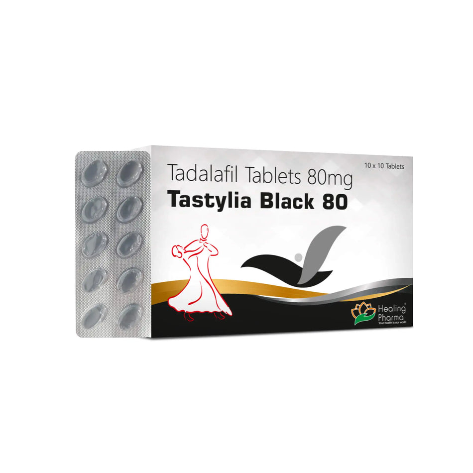 Tadalafil 80mg 100 Tabletas Tastylia Black