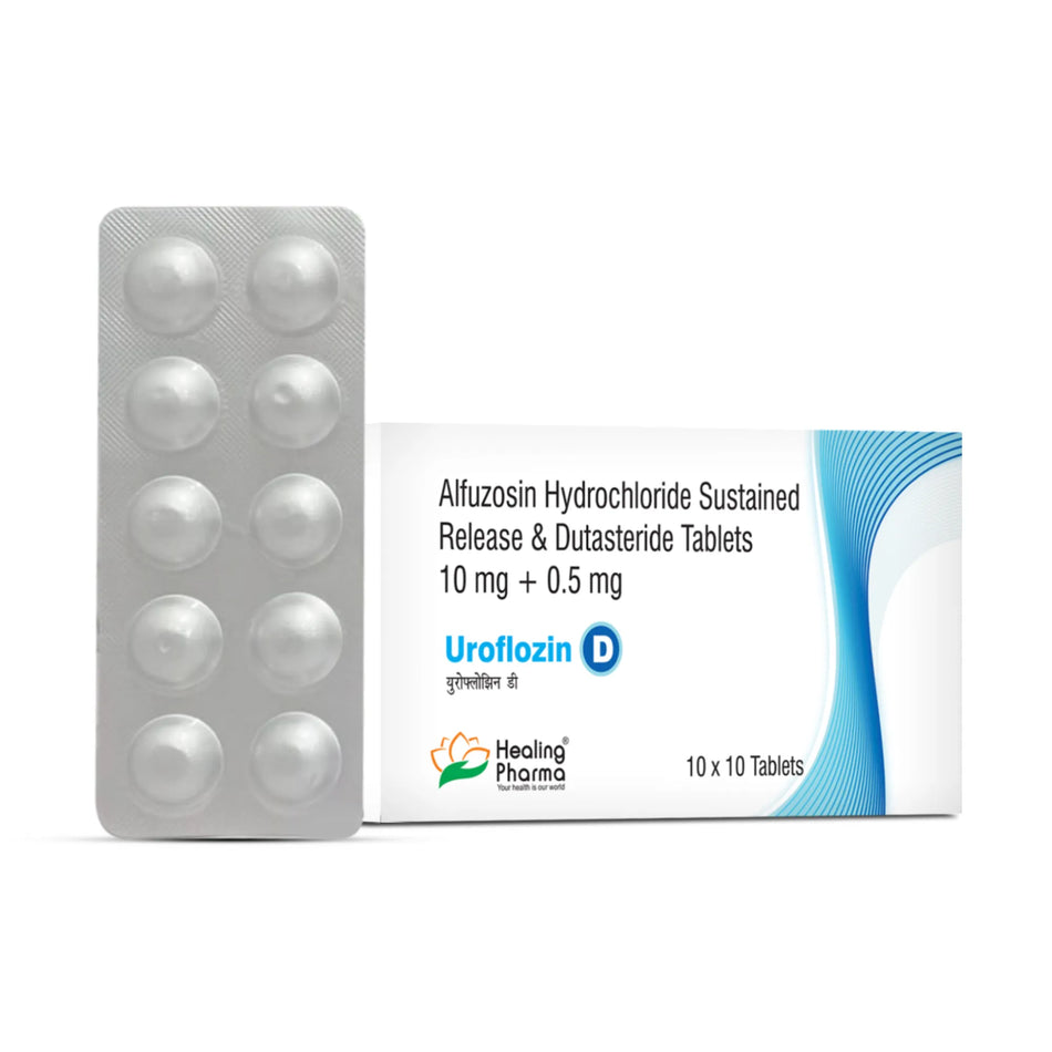 Alfuzosina 10mg + Dutasterida 0.5mg 100 Tabletas de Liberacion Sostenida Uroflozin D