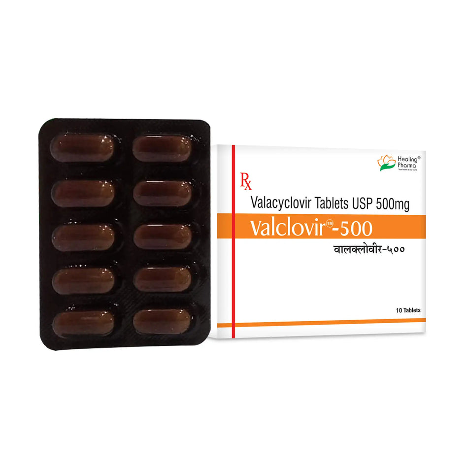 Valaciclovir 500mg 10 Tabletas Valclovir 500