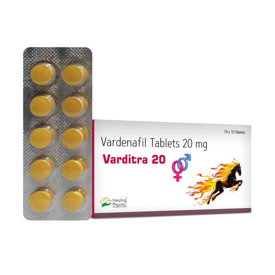 Vardenafil 20mg 100 Tabletas Varditra 20