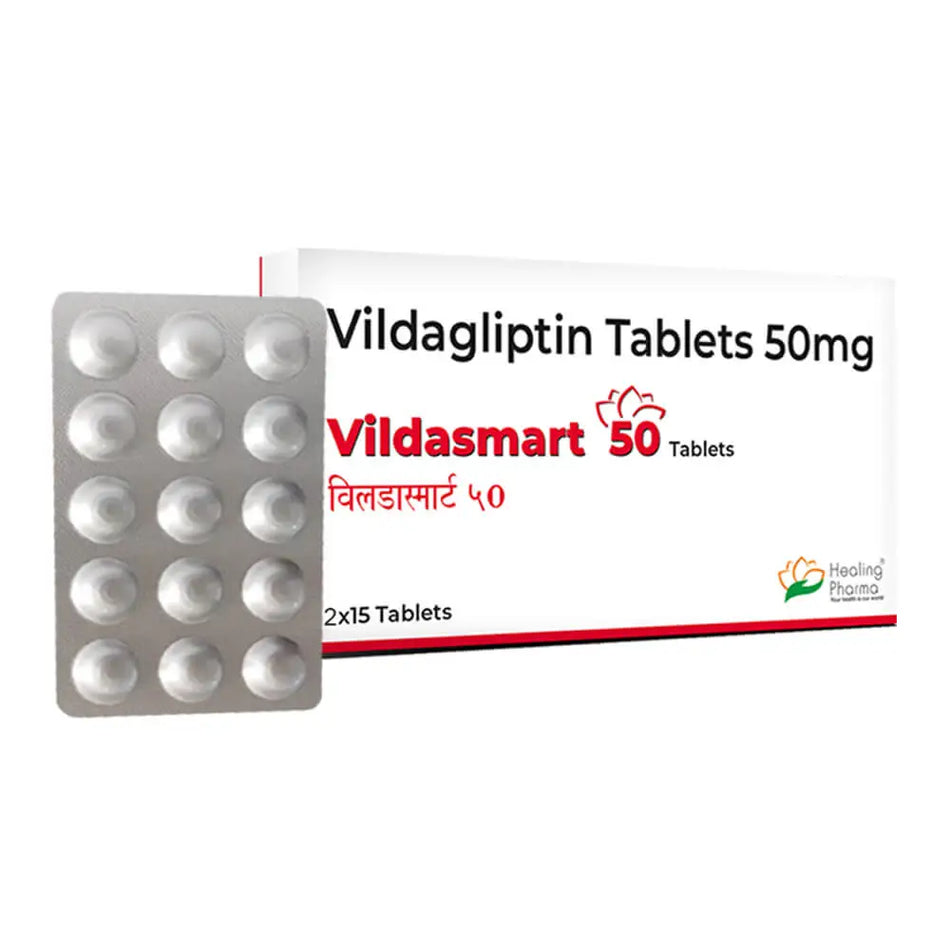 Vildagliptina 50mg 30 Tabletas Vildasmart 50