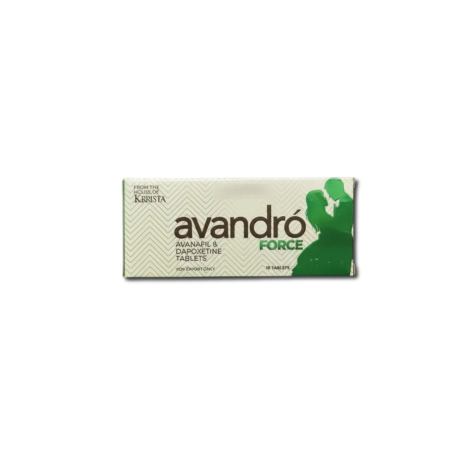 Avanafil 200mg + Dapoxetina 60mg 10 Tabletas Avandró Force
