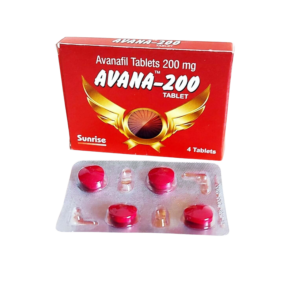 Avanafil 200mg 4 Tabletas Avana 200