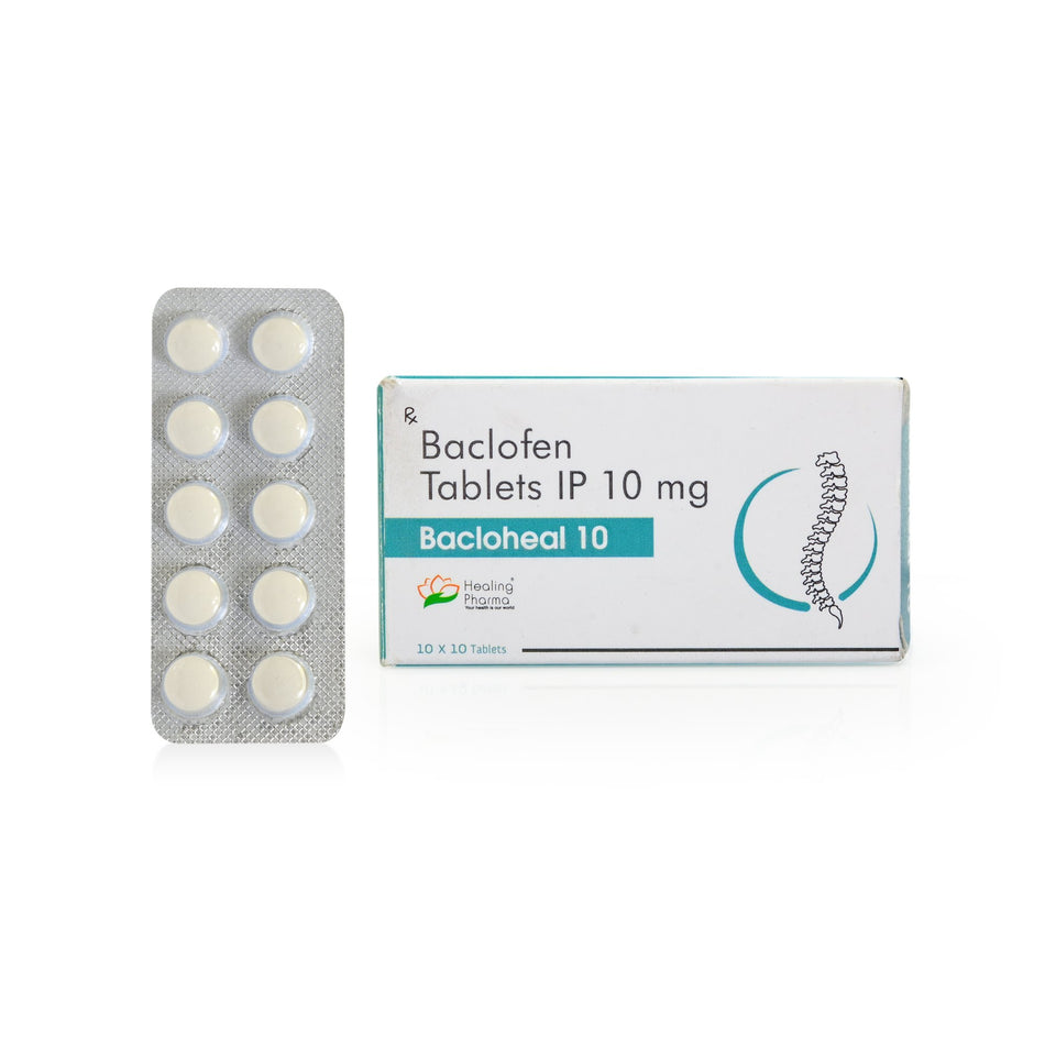 Baclofeno 10mg 100 Tabletas Bacloheal