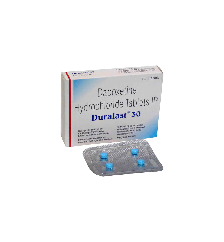 Dapoxetina 30mg 4 Tabletas Duralast 30