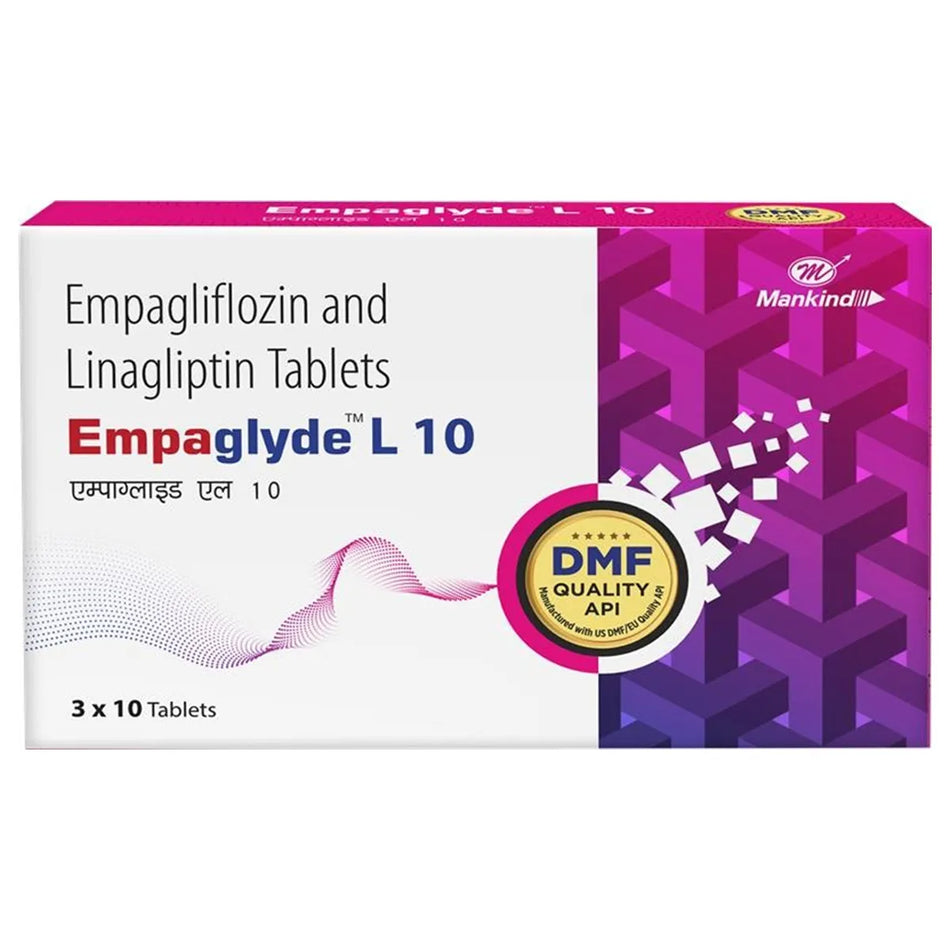 Empagliflozina 10mg + Linagliptina 5mg 30 Tabletas Empaglyde L 10