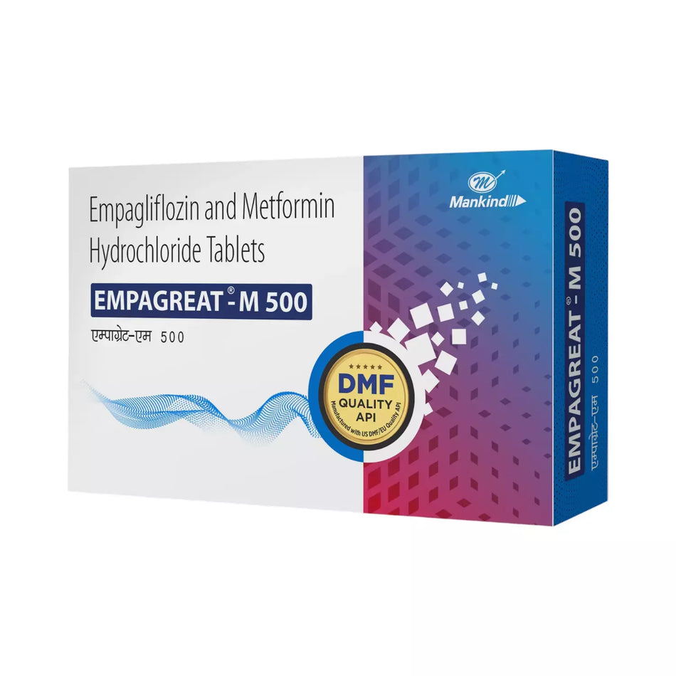 Empagliflozina 12.5 + Metformina 500mg 30 Tabletas Empagreat M 500