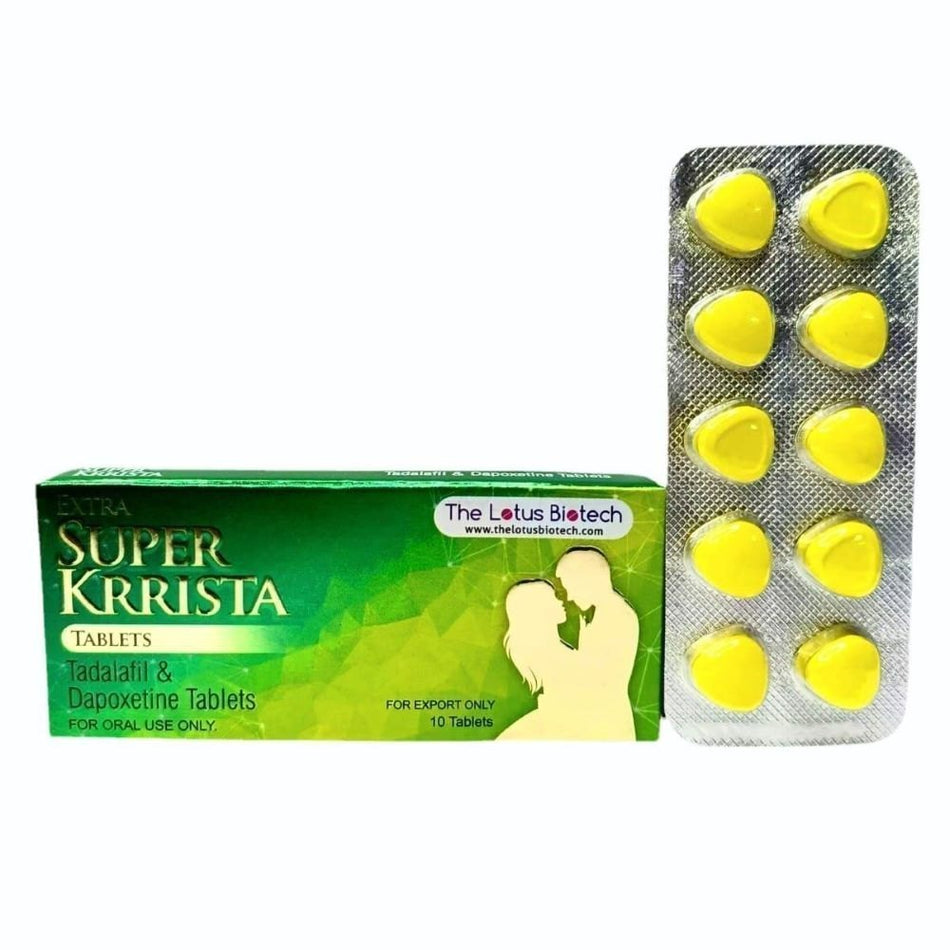 Tadalafil 20mg + Dapoxetina 100mg 10 Tabletas Extra Super Krrista