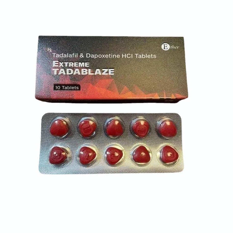 Tadalafil 40mg + Dapoxetina 100mg 10 Tabletas Extreme Tadablaze