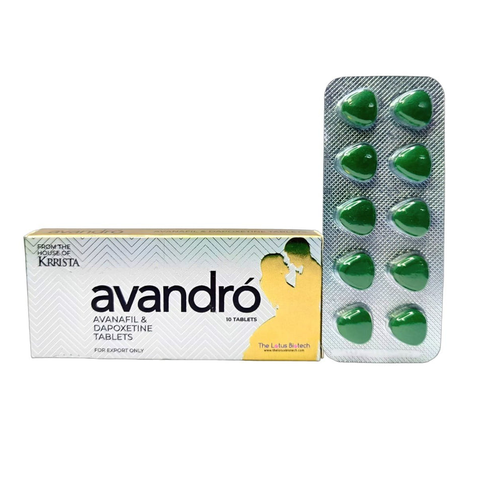 Avanafil 100mg + Dapoxetina 60mg 10 Tabletas Avandró