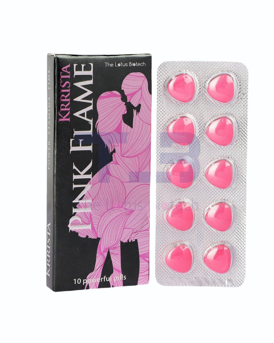 Tadalafil 50mg + Dapoxetina 100mg 10 Tabletas Krrista Pink Flame