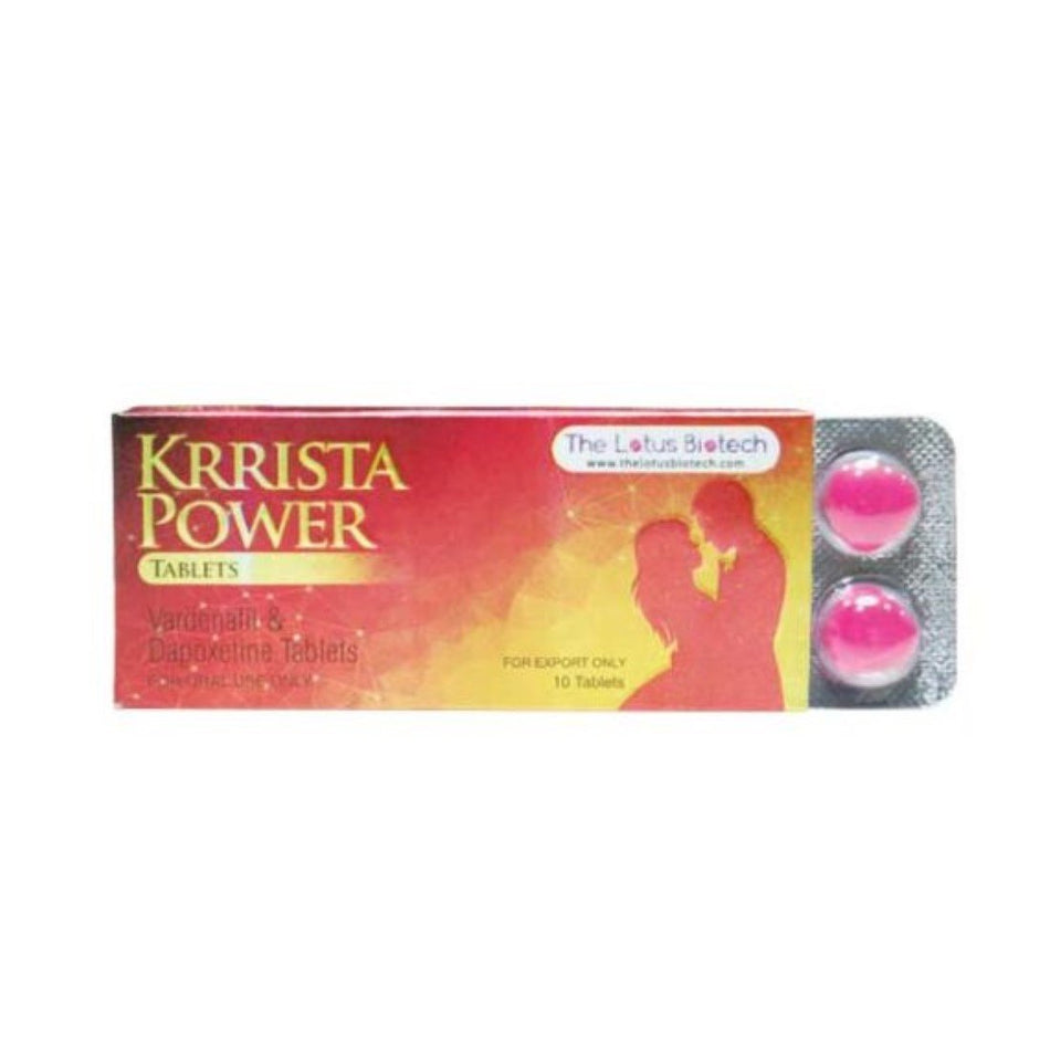 Vardenafil 40mg + Dapoxetina 60mg 10 Tabletas Krrista Power