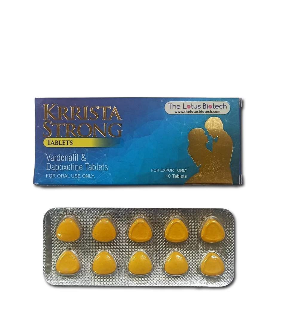 Vardenafil 20mg + Dapoxetina 60mg 10 Tabletas Krrista Strong