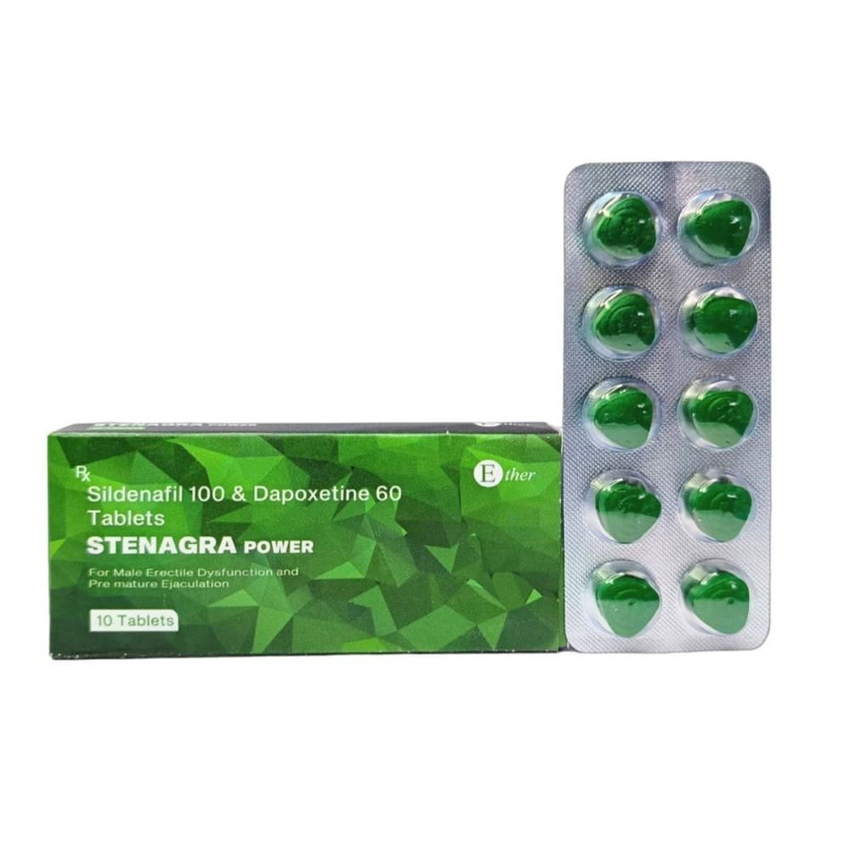 Sildenafil 100mg + Dapoxetina 60mg 10 Tabletas Stenagra Power