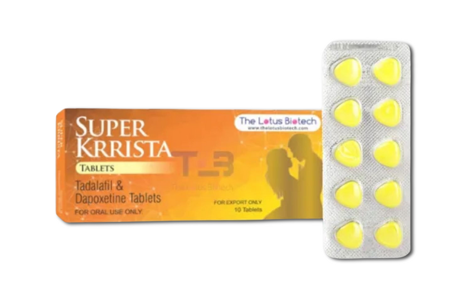 Tadalafil 40mg + Dapoxetina 60mg 10 Tabletas Super Krrista