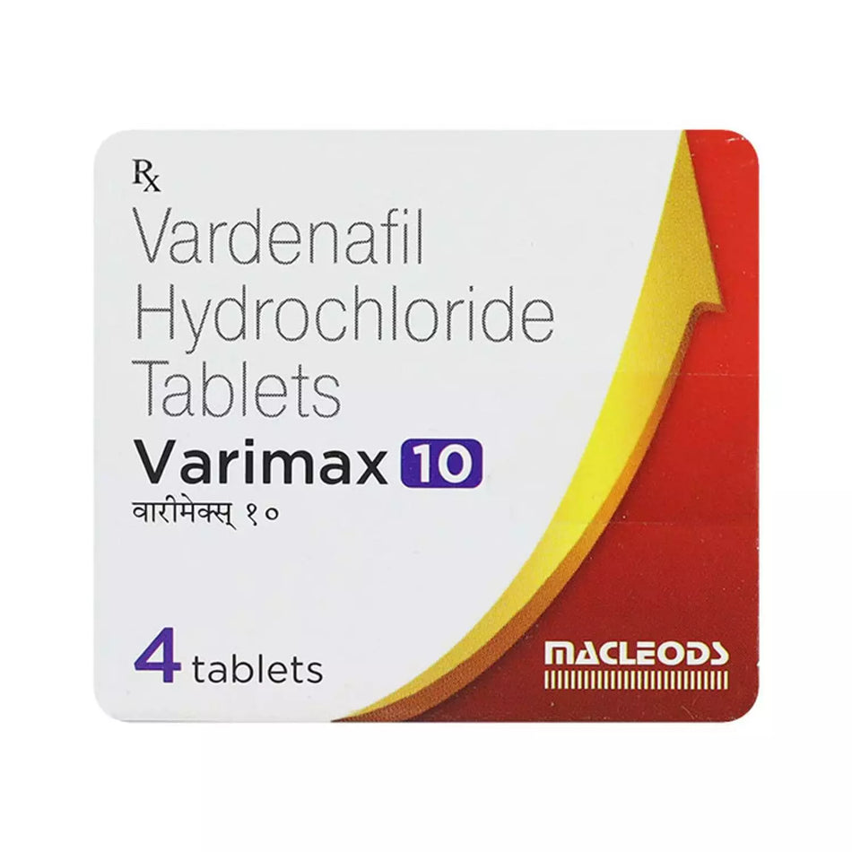 Vardenafil 10mg 4 Tabletas Varimax 10